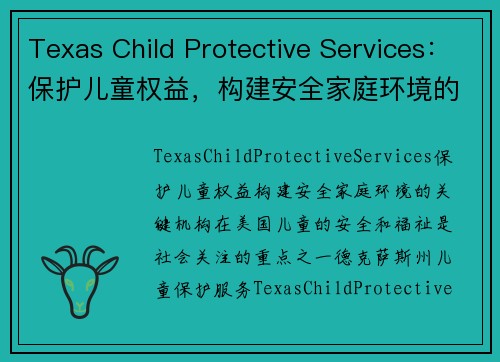 Texas Child Protective Services：保护儿童权益，构建安全家庭环境的关键机构